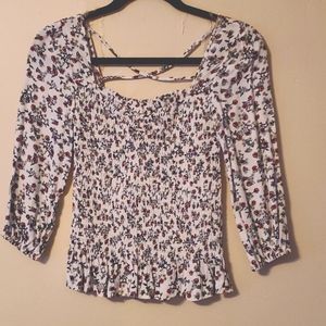 Ruched print top